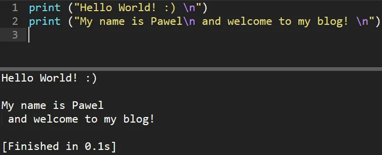 Hello World - in post