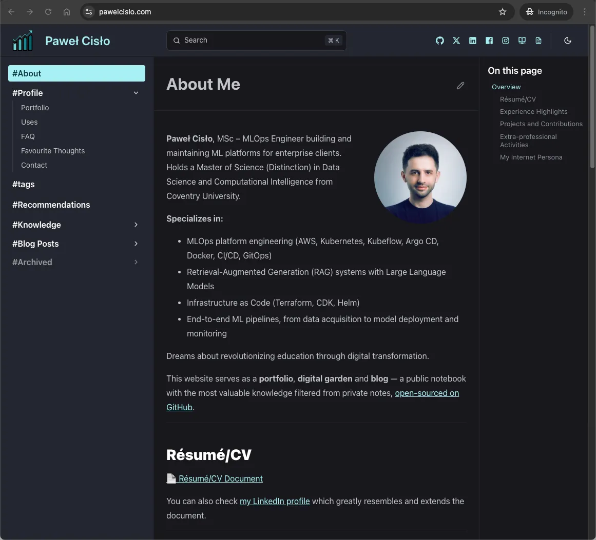 New homepage (Astro Starlight)