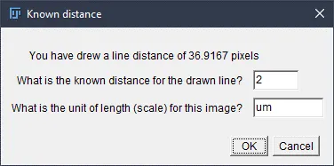 Specification of known distance