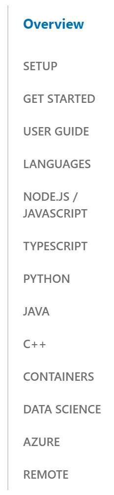VS Code docs