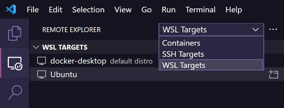 VS Code Remote Explorer